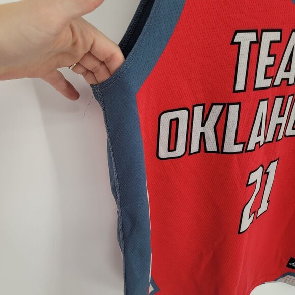 Adidas womens medium red gray reversible basketball jersey Team Oklahoma 21 - Picture 5 of 8